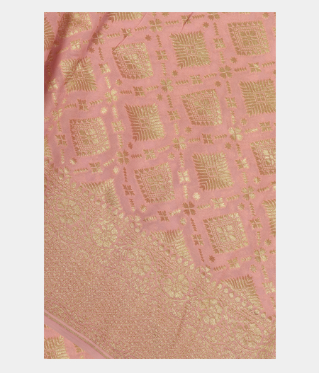 Light Pink Banaras Georgette Silk Saree T259241-image