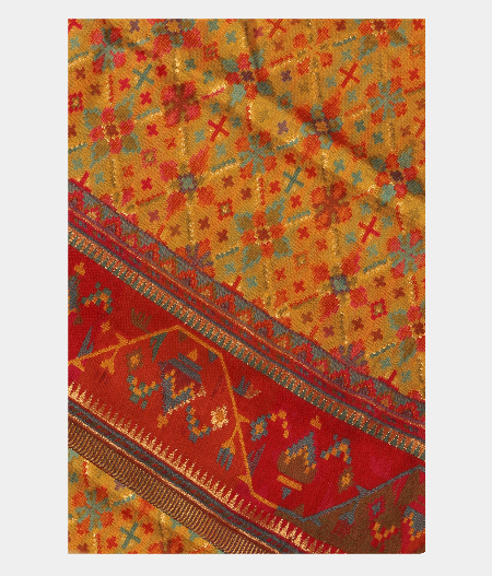 Yellow Cashmere Kani Silk Dupatta T213481-image