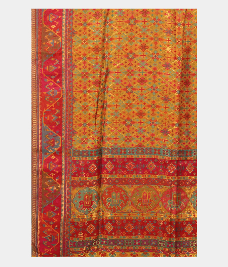 Yellow Cashmere Kani Silk Dupatta T2134813