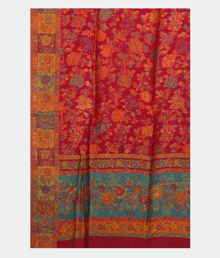 Pink Cashmere Kani Silk Dupatta T2134803