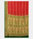 Red Banaras Georgette Silk Saree with Paithani Border T2397974