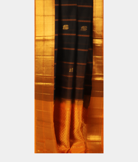 Black Silk Cotton Saree T2381192