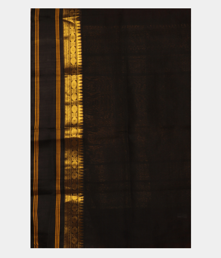 Rust Silk Cotton Saree T2381043