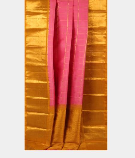 Pink Handwoven Kanjivaram Silk Saree T2577962