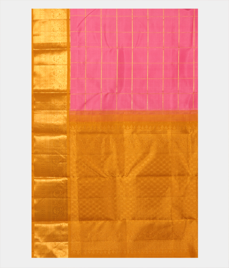 Pink Handwoven Kanjivaram Silk Saree T2577964