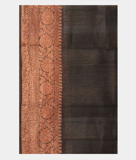 Grey Tussar Printed Saree T2542203