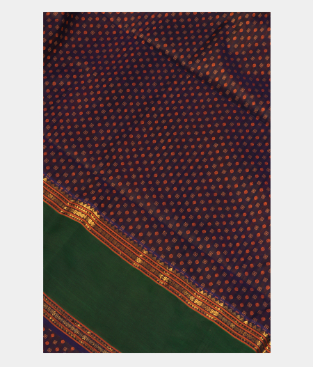 Blue Silk Cotton Saree T238171-image