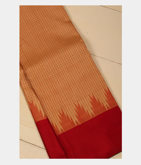 Beige Handwoven Kanjivaram Silk Saree T243411-image