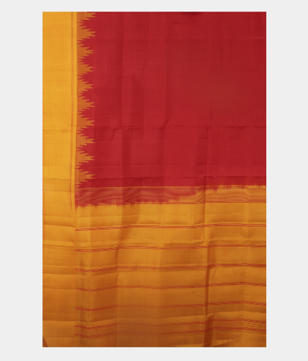 Red Handwoven Kanjivaram Silk Saree T2439864