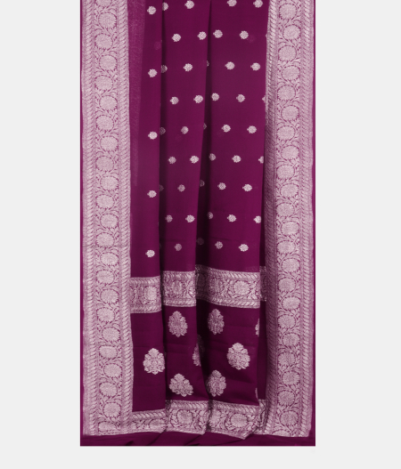 Purple Georgette Silk Saree T2603542