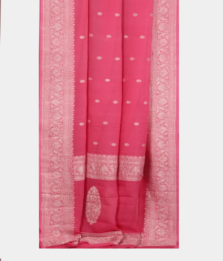 Pink Georgette Silk Saree T2603552