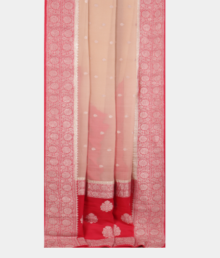 Beige Georgette Silk Saree T2603702