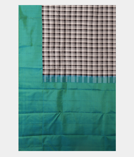 Grey and Black Handwoven Kanjivaram Silk Saree T2107705