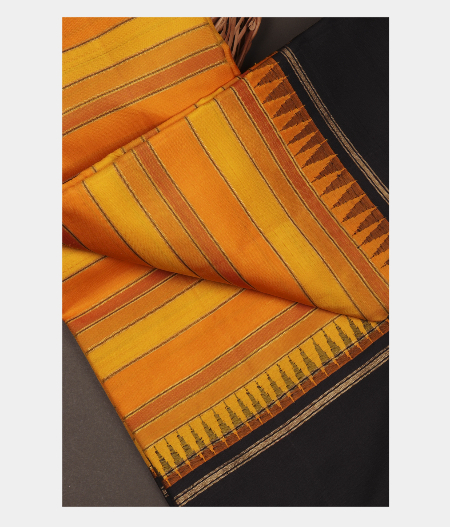 Yellow Handwoven Kanjivaram Silk Saree T1833912