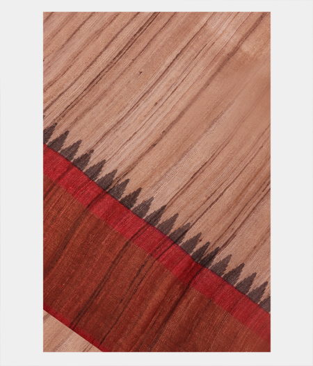Beige Handwoven Tussar Saree T256781-image