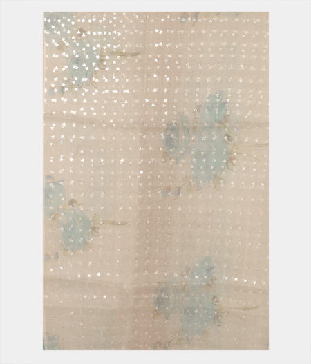 White Kora Organza Printed Saree T2543193