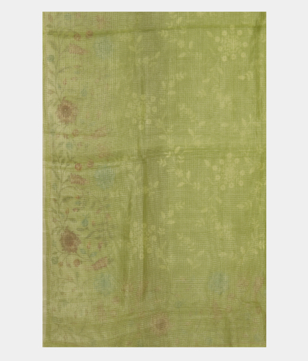 Light Green Silk Kota Embroidery Saree T2365763
