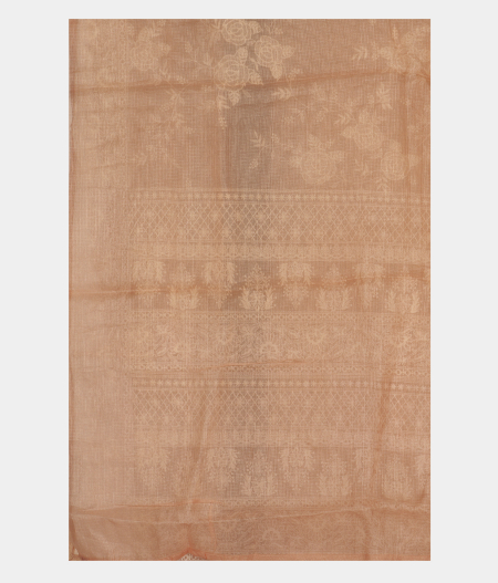 Peach Silk Kota Embroidery Saree T2365543