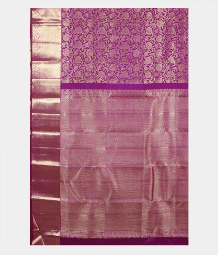 Purple Handwoven Kanjivaram Silk Saree T2477604
