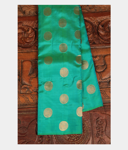 Peacock Blue Handwoven Kanjivaram Silk Saree T261272-image