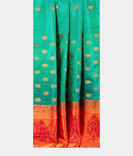 Peacock Blue Handwoven Kanjivaram Silk Saree T2612722