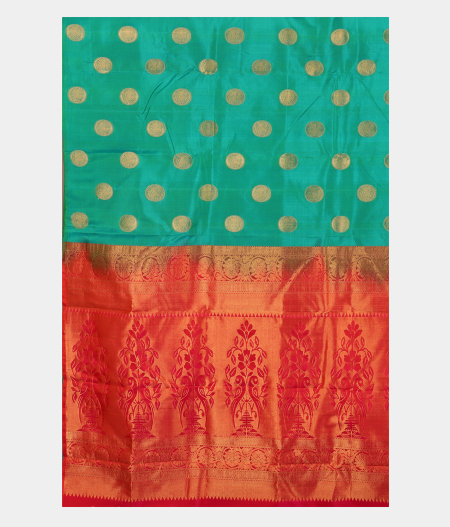 Peacock Blue Handwoven Kanjivaram Silk Saree T2612724