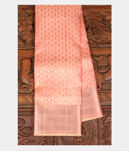 Light Peach Handwoven Kanjivaram Silk Saree T261972-image