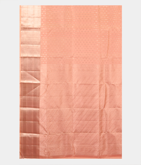 Light Peach Handwoven Kanjivaram Silk Saree T2619724