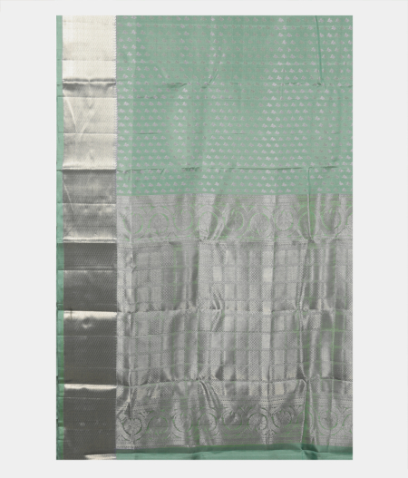 Greenish Grey Handwoven Kanjivaram Silk Saree T2620234