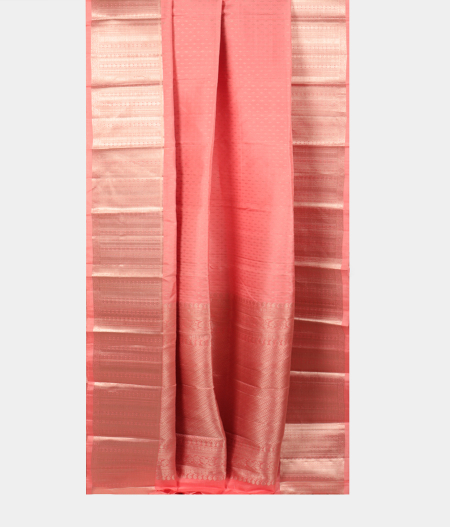 Light Peach Handwoven Kanjivaram Silk Saree T2423762
