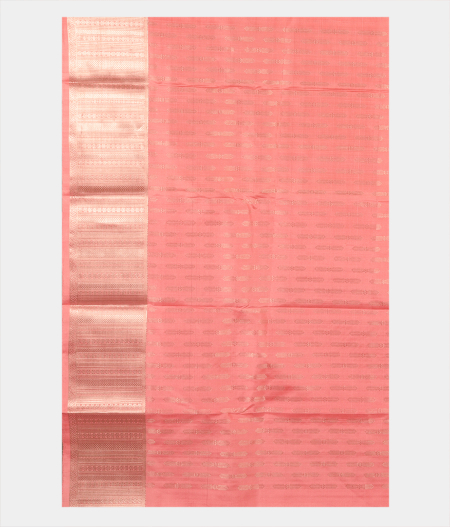 Light Peach Handwoven Kanjivaram Silk Saree T2423763