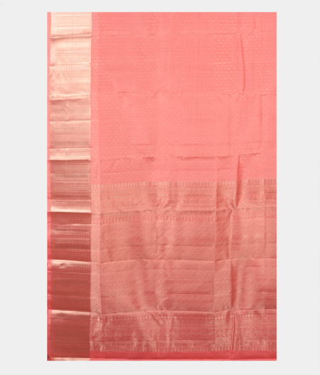 Light Peach Handwoven Kanjivaram Silk Saree T2423764