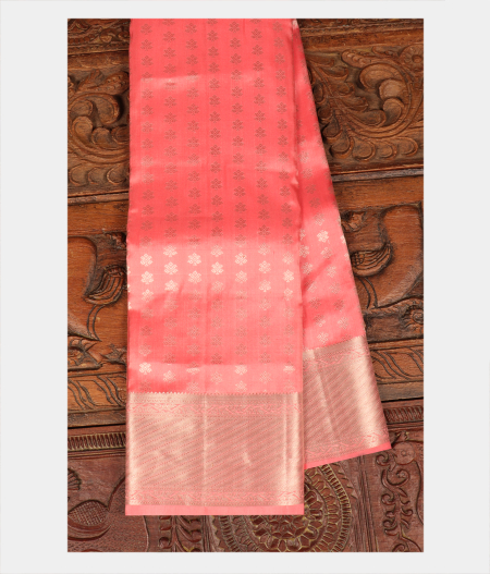 Peach Handwoven Kanjivaram Silk Saree T234654-image