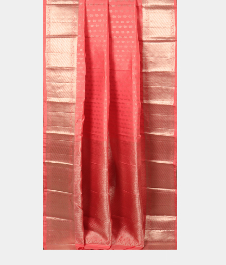 Peach Handwoven Kanjivaram Silk Saree T2346542