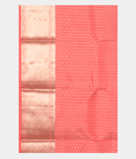 Peach Handwoven Kanjivaram Silk Saree T2346543