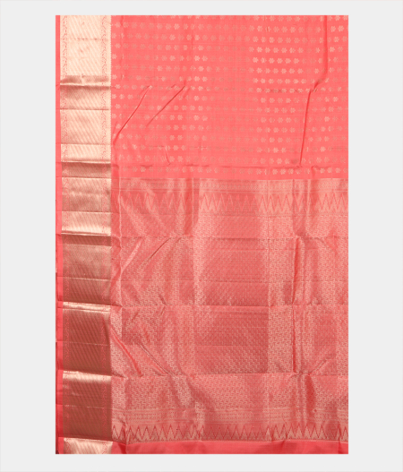 Peach Handwoven Kanjivaram Silk Saree T2346544