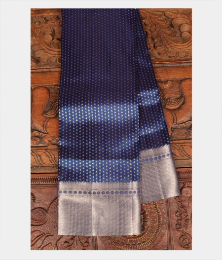 Blue Handwoven Kanjivaram Silk Saree T261985-image