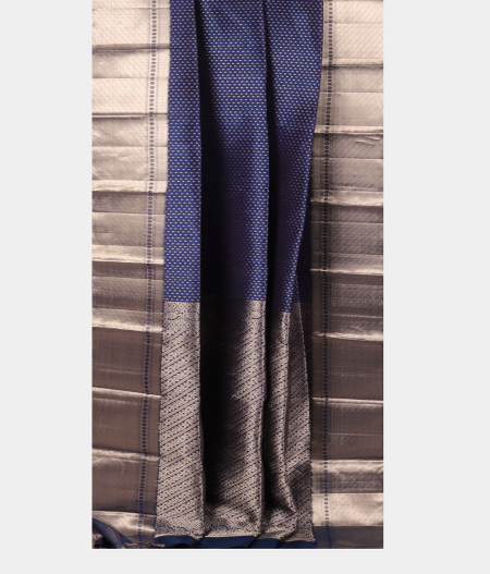 Blue Handwoven Kanjivaram Silk Saree T2619852