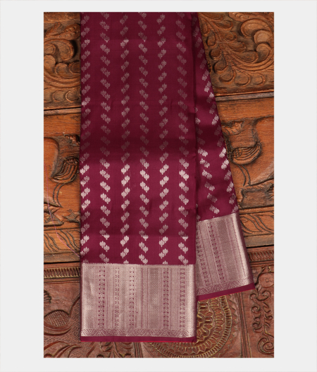 Burgundy Handwoven Kanjivaram Silk Saree T261963-image