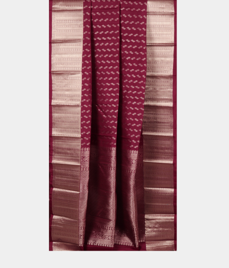 Burgundy Handwoven Kanjivaram Silk Saree T2619632