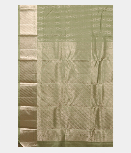 Sage Green Handwoven Kanjivaram Silk Saree T2620214
