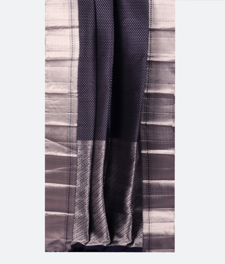 Midnight Blue Handwoven Kanjivaram Silk Saree T2619862