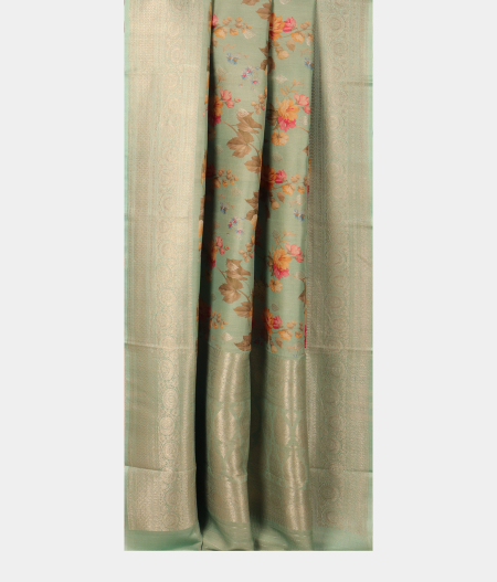 Blue Banaras Kathan Silk Saree T2568064