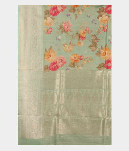 Blue Banaras Kathan Silk Saree T2568065