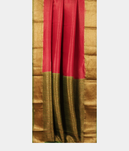 Red Mysore Silk Saree T2601972