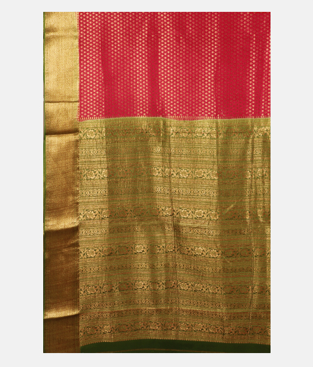 Red Mysore Silk Saree T2601974