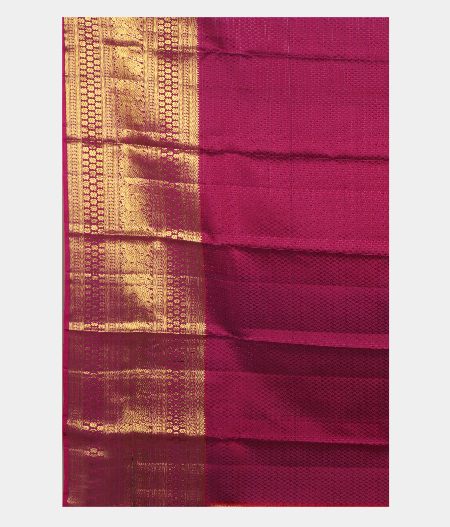 Pinkish Orange Handwoven Kanjivaram Silk Pavadai T2478522