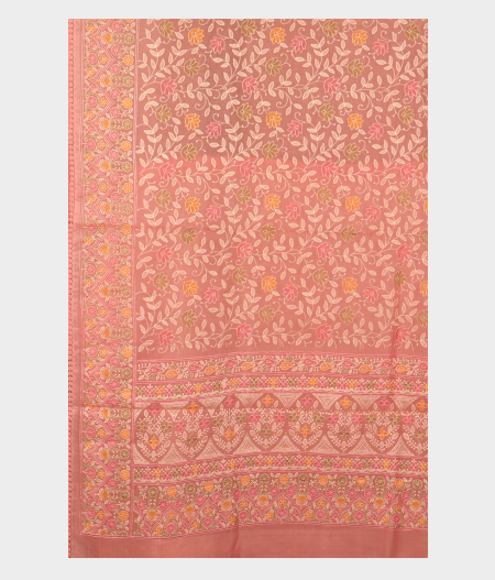 Light Pink Kora Organza Embroidery Saree T2618355