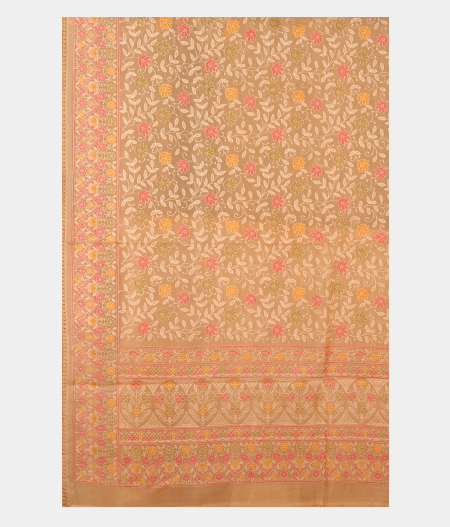 Beige Kora Organza Embroidery Saree T2618345