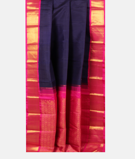 Blue Handwoven Kanjivaram Silk Saree T2577762